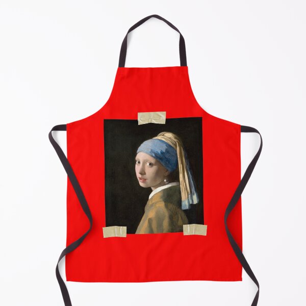 Item preview, Girl With A Pearl Earring Art T-Shirt Taped Design designed and sold by D-Shirt-More.