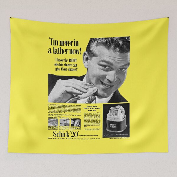 Item preview, SCHICK ELECTRIC SHAVER - ADVERT designed and sold by ThrowbackAds.