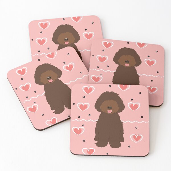 Item preview, LOVE Chocolate Aussiedoodle designed and sold by Lulupainting.