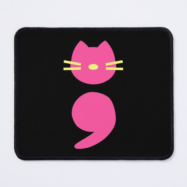 Item preview, Pink Semicolon Cat designed and sold by SparkSnaps.