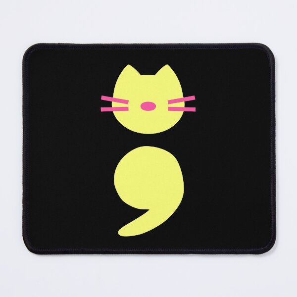 Item preview, Yellow Semicolon Cat designed and sold by SparkSnaps.
