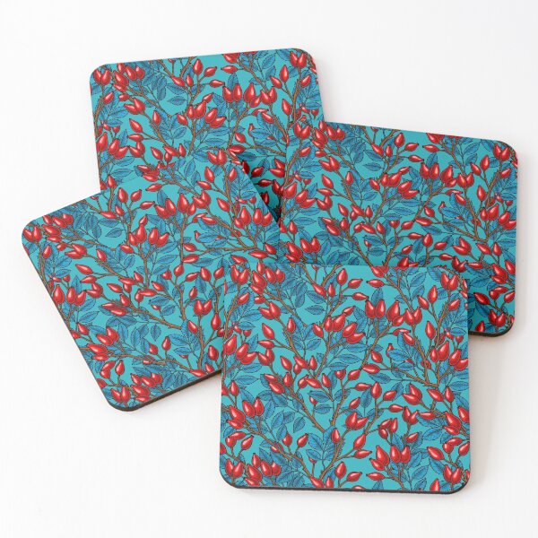 Item preview, Rose hips, red and blue designed and sold by Katerina Mitkova Kirilova.