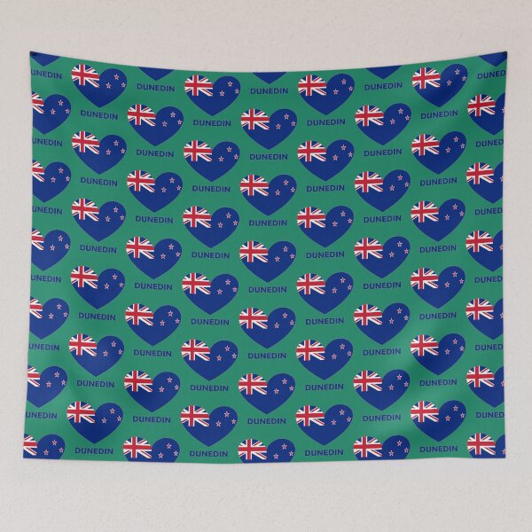 Item preview, Heart Flag - I Love Dunedin New Zealand   designed and sold by sideburns556.