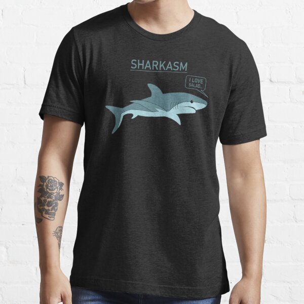 Sharkasm Funny Quote Joke Humor T-Shirt Tee Great Gift Fashion Mens 