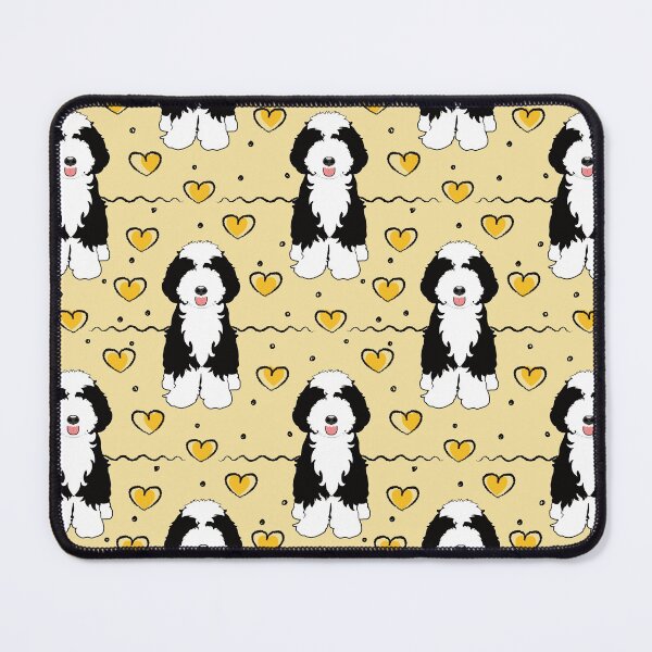Item preview, LOVE Black and White Aussiedoodle designed and sold by Lulupainting.