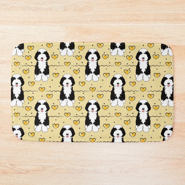 Item preview, LOVE Black and White Aussiedoodle designed and sold by Lulupainting.
