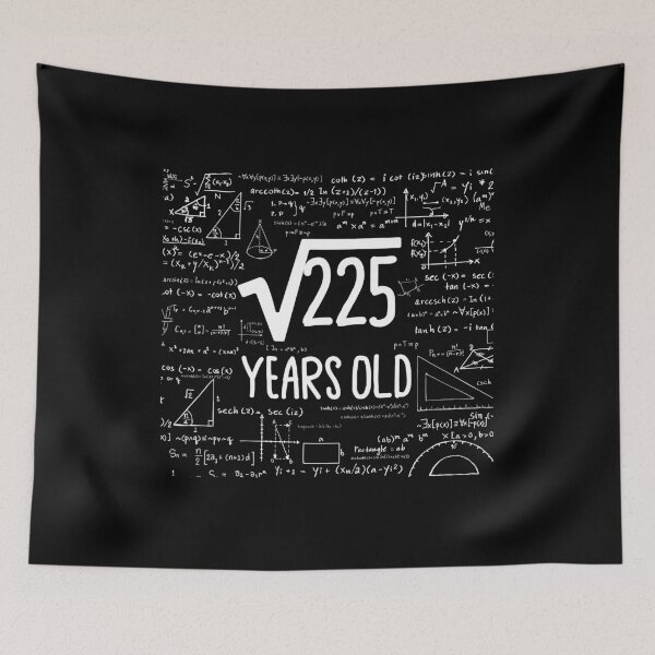 Item preview, Square Root of 225, 12th Birthday Gift, 15 Years Old Gift, Math Lover Gift, Math Geek, Math Nerd, Mathematician  designed and sold by UrbanJupiter1.