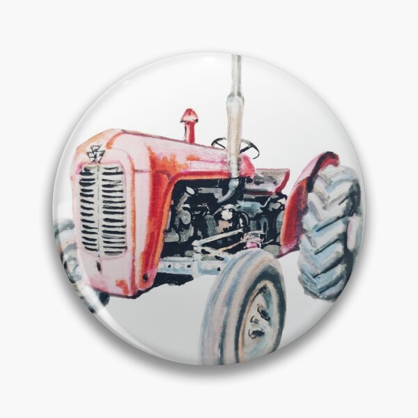 Item preview, Old Red Massey Ferguson Tractor designed and sold by LornaBowdenART.
