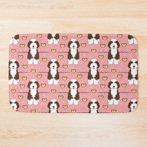 Item preview,  LOVE Chocolate and White Aussiedoodle designed and sold by Lulupainting.