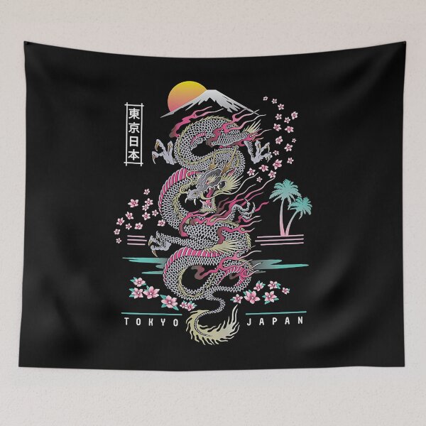 Item preview, Japanese Tokyo Dragon Asian inspired Neon retro 80’s style designed and sold by Lancome289.
