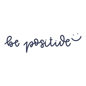 Artwork thumbnail, Be positive. Sentence. Blue Text. Lettering. Letters. by AnaStickerD