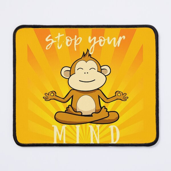Item preview, Stop your monkey mind - Funny Meditation designed and sold by mayamay0.