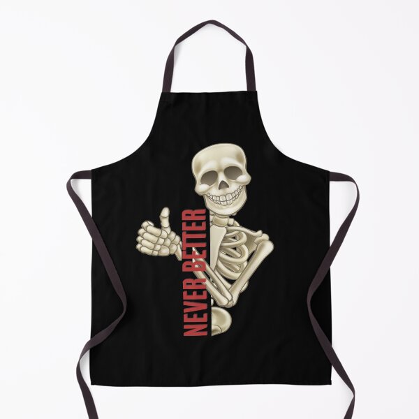 Item preview, Never Better Skeleton Skull Halloween Vintage Retro style designed and sold by biwdrawing.