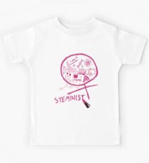Steminist with Lipstick STEM Feminist Kids Tee