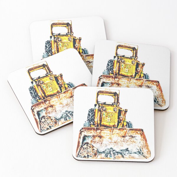 Item preview, Old Yellow Tractor designed and sold by LornaBowdenART.