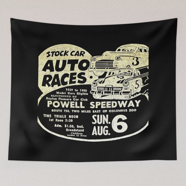 Item preview, STOCK CAR AUTO RACES - ADVERT designed and sold by ThrowbackAds.