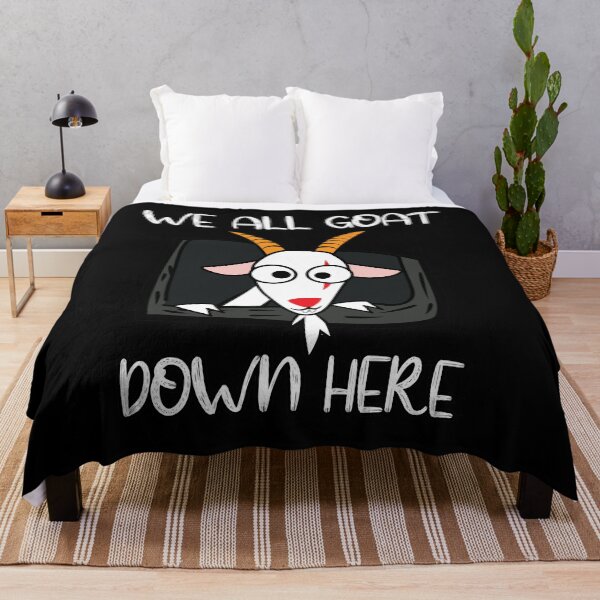 Item preview, We All Goat Down Here Spooky Clown Halloween designed and sold by TeeServes.