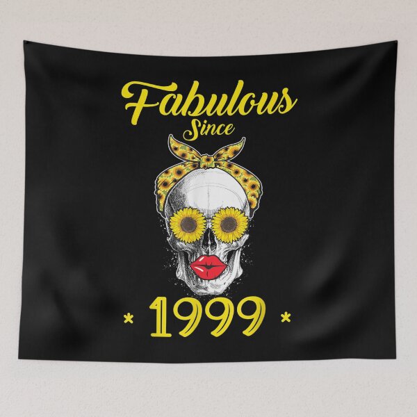 Item preview,  Fabulous Since 1999 Sunflower Skull Gift For designed and sold by bessiey23.