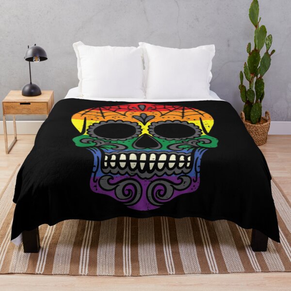 Item preview, Rainbow Sugar Skull Mexican Day Dead Gay Pride Lgbt Gift designed and sold by bessiey23.