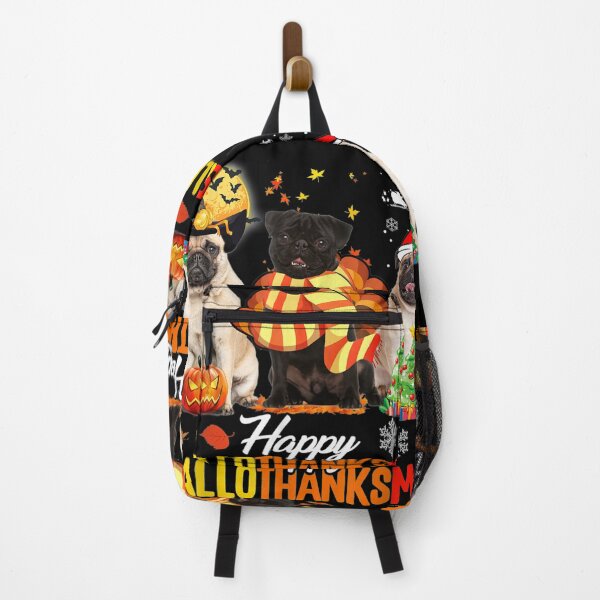 Item preview, Cute Pug Happy Hallothanksmas Halloween Thanksgiving Xmas designed and sold by TERRYCOXSHOP.