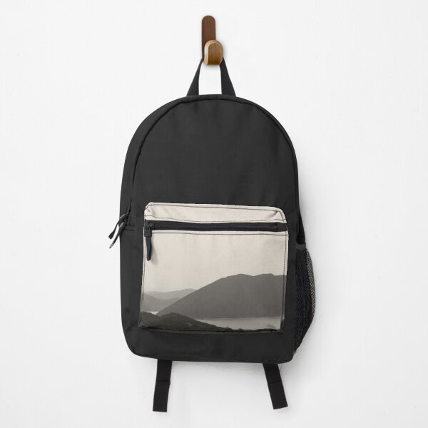 Item preview, Black and white landscape mountains and lake scenery designed and sold by by-jwp.