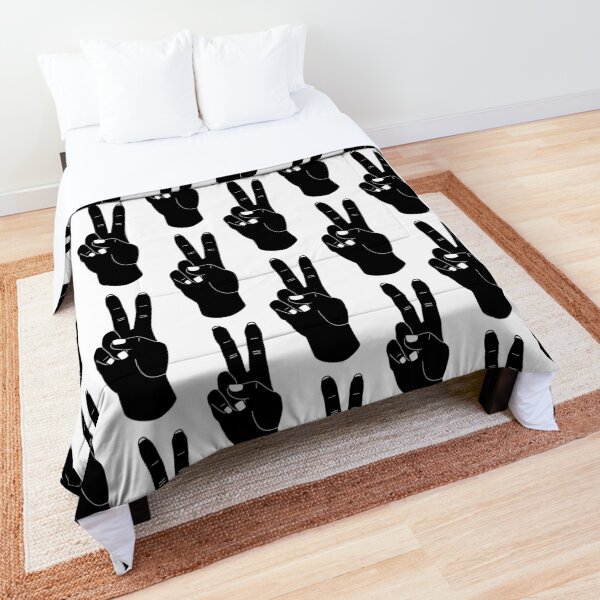 Peace | Friede | Handgeste Tagesdecke