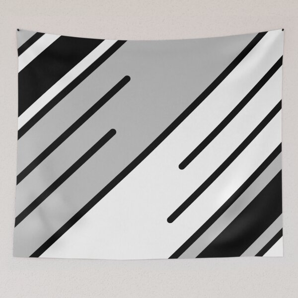 Aperçu de l'œuvre Noir Blanc Gris Lignes créée et vendue par Seatzy.
