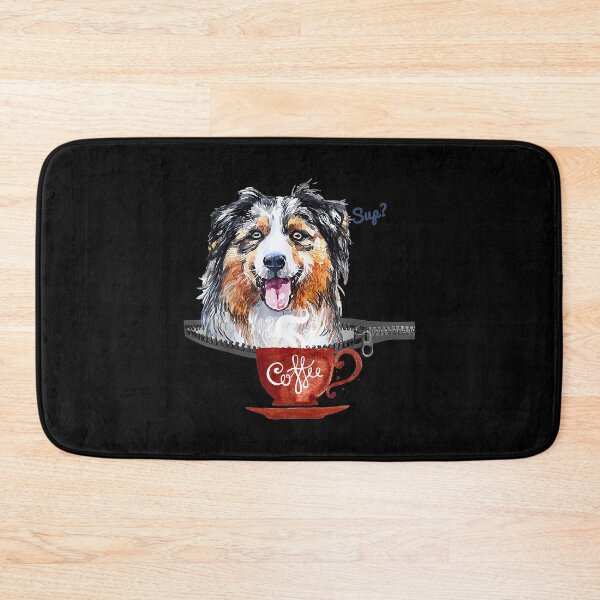 Item preview,  Quaffing Coffee With Australian Shepherd designed and sold by paudels.