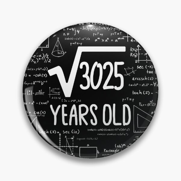Item preview, Square Root of 3025, 55th Birthday Gift, 55 Years Old Gift, Math Lover Gift, Math Geek, Math Nerd, Mathematician  designed and sold by UrbanJupiter1.