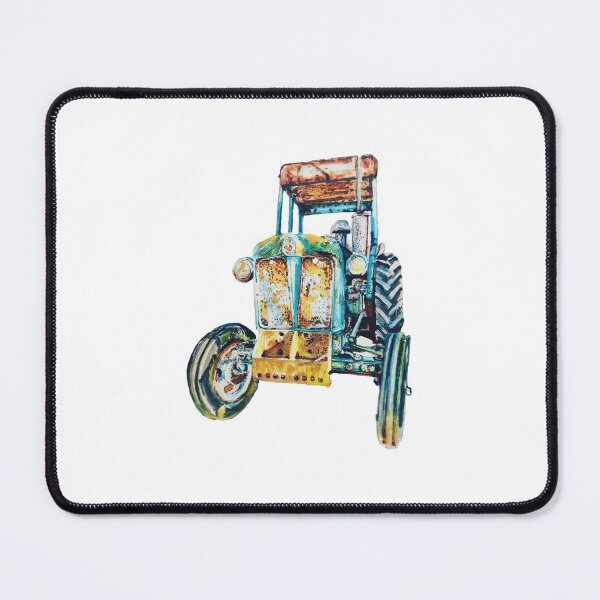 Item preview, Rusty Yellow & Blue Tractor designed and sold by LornaBowdenART.