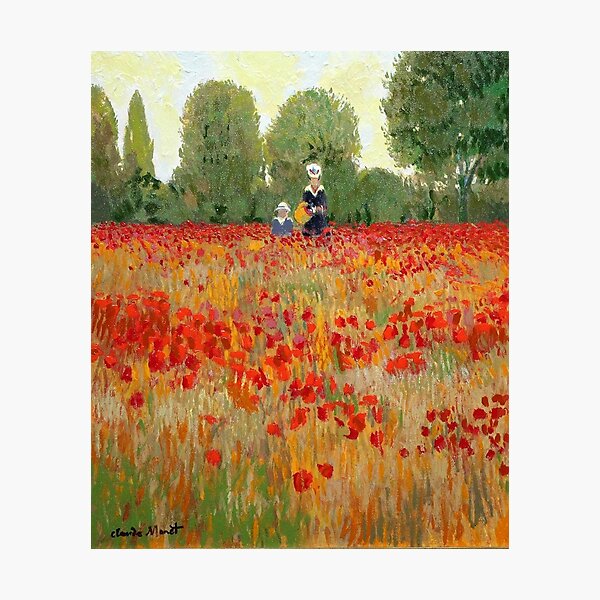 Item preview, Claude Monet. Camille and Jean Monet in a poppy field. designed and sold by likiska.