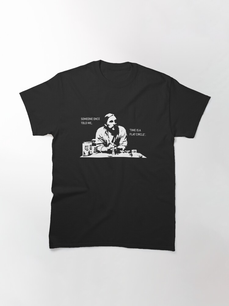 Imagen 3 de 7, Camiseta clásica con la obra El tiempo es un círculo plano, diseñada y vendida por CForward.