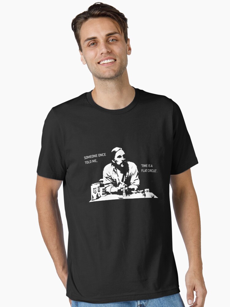 Imagen 1 de 7, Camiseta esencial con la obra El tiempo es un círculo plano, diseñada y vendida por CForward.