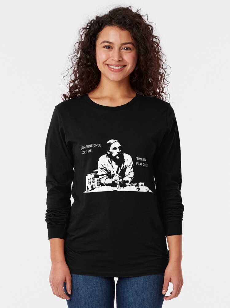 Imagen 2 de 5, Camiseta de manga larga con la obra El tiempo es un círculo plano, diseñada y vendida por CForward.