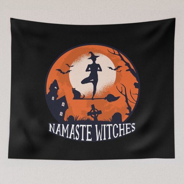 Item preview, Namaste Witches Funny Yoga Halloween designed and sold by Hoiho Adventure Shirts.