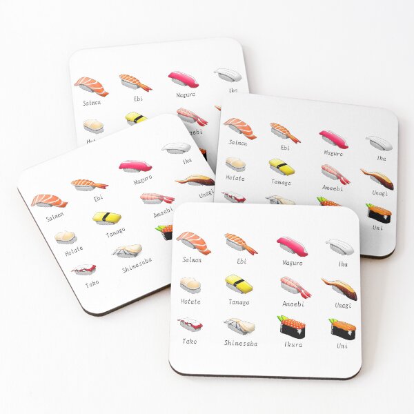 Item preview, Types of sushi designed and sold by NTxPhotography.
