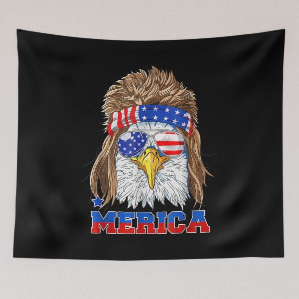 Item preview,  Merica Eagle Mullet 4th July American Flag designed and sold by paudels.