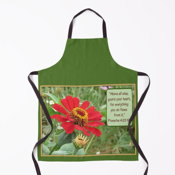 Item preview, Proverbs 4:23 with Red Zinnia designed and sold by Linda Walsh.