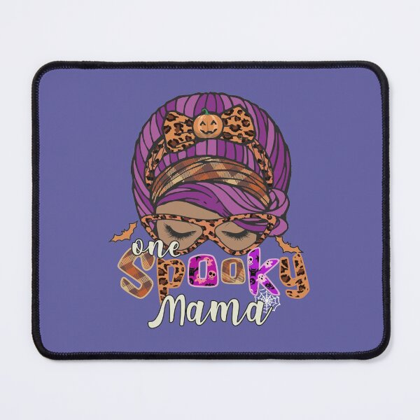 Item preview, One Spooky Mama Messy Bun Leopard Pumpkin Bandana Halloween Mom Costume designed and sold by alenaz.