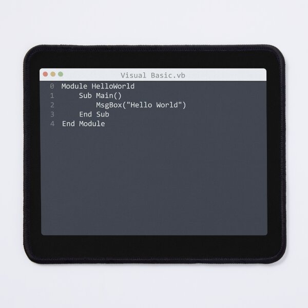 Item preview, . Visual Basic language Hello World program sample in editor window designed and sold by IuriiVlasenko.