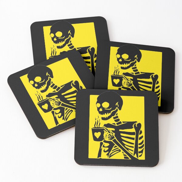 Item preview, Skeleton Drinking Coffee Halloween designed and sold by hassukissa.