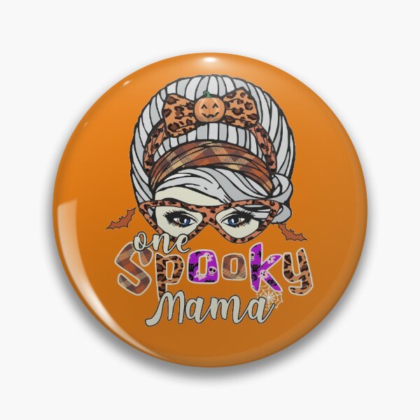 Item preview, Spooky Mama Messy Bun Pumpkin Bandana Cute Halloween Costume for Mom designed and sold by alenaz.