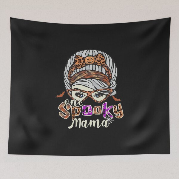 Item preview, Spooky Mama Messy Bun Pumpkin Bandana Cute Halloween Costume for Mom designed and sold by alenaz.