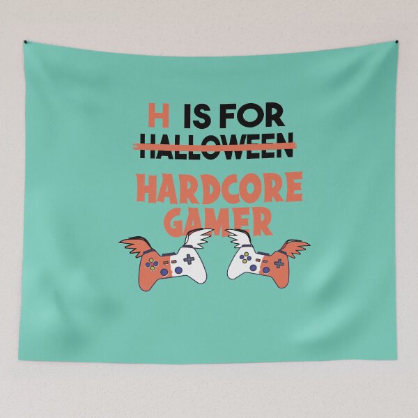 Item preview, H Is For Hardcore Gamer Funny Halloween Video Games designed and sold by Heddar Badreddine.