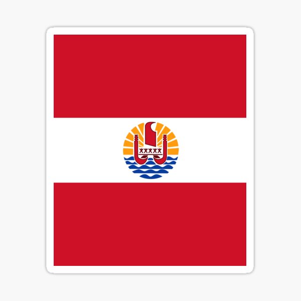 French Polynesia Flag, Flag of French Polynesia, French, Polynesia, Polynesian Flag, Polynesian Sticker