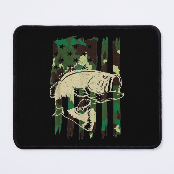 Item preview,  Bass Camo Fish Camouflage Fishing American Flag Usa designed and sold by lindaxse.
