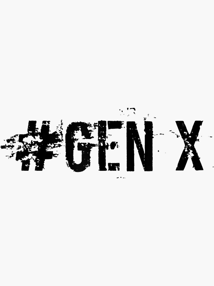 "GenX Generation X Hashtag Gen X" Sticker for Sale by glennarojas