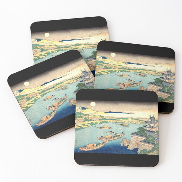 Item preview, Moonlight on the Yodo River - Japanese Woodcut Prints designed and sold by mosgol.