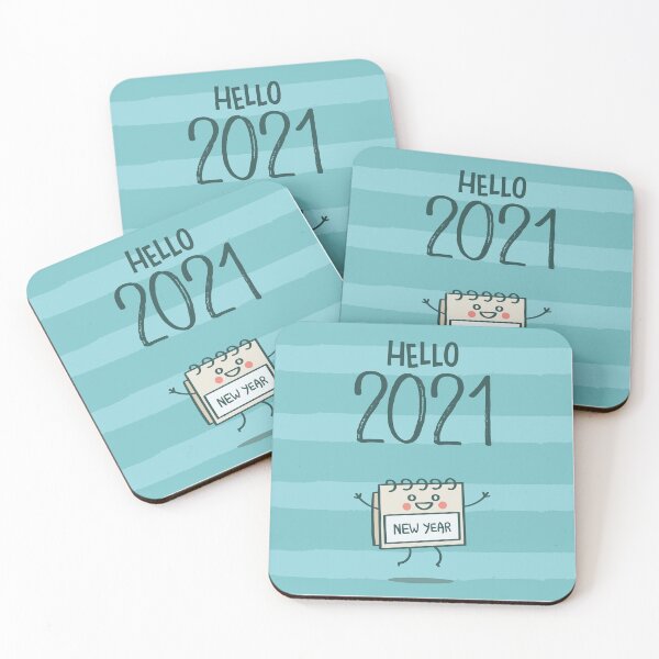 Item preview, Cute Calendar New Year Hello 2021 designed and sold by MrBoneDesign.