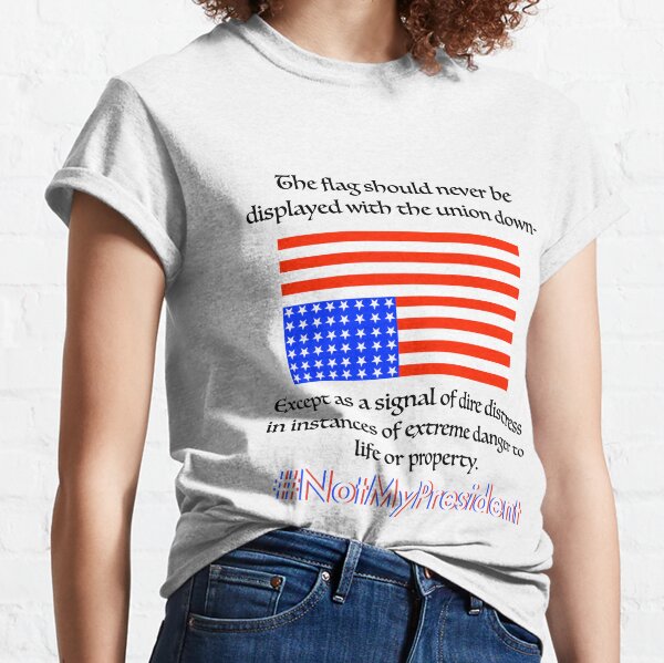 upside down american flag t shirt